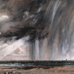 Rainstorm over the sea